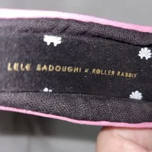 Lele Sadoughi x Roller Rabbit Black and Pink Jewel Embellished Headband Lele Sadoughi | Accessories | Lele Sadoughi X Roller Rabbit  main image 3